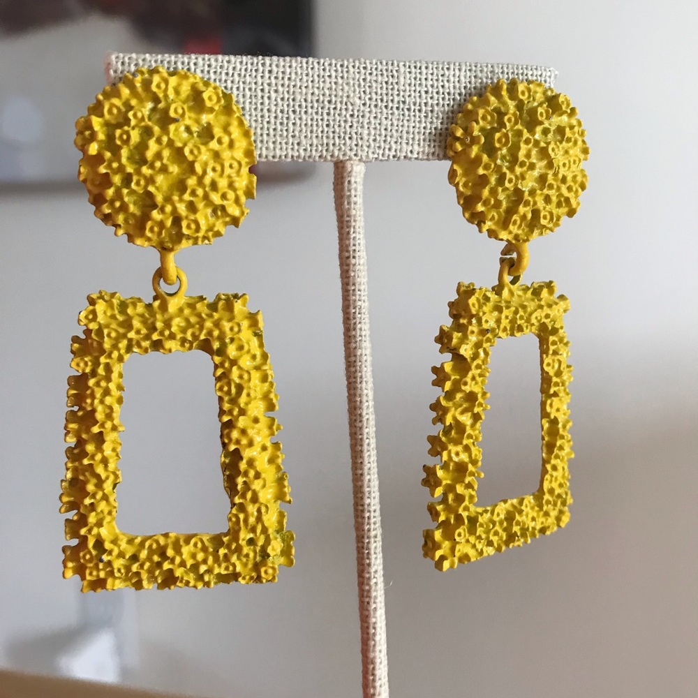 Yellow vintage earrings